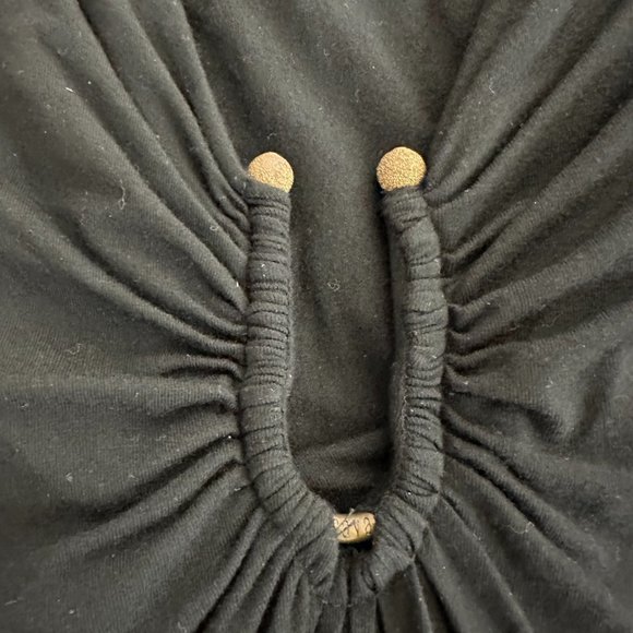 Just Cavalli Roberto Cavalli Dress Midi Black Jersey Knit Metal Bust Accent - 10 - Picture 5 of 10